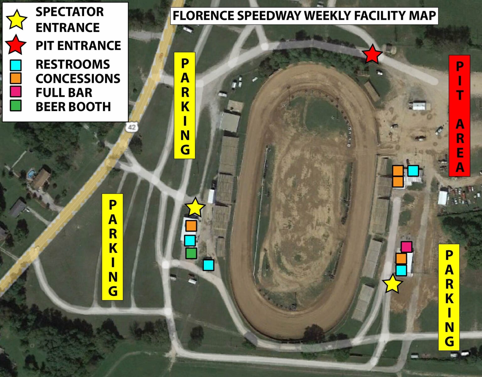 Weekly Facility Map Florence Speedway